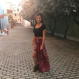 Free People Wrap Maxi Skirt